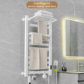 White Electric Heated Towel Rail Smart Electric Towel Rack Bathroom Cloth